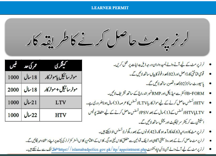 How To get Online Learner permit