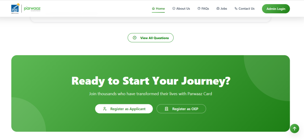 Parwaz Card Raah e Rozgaar program Punjab
